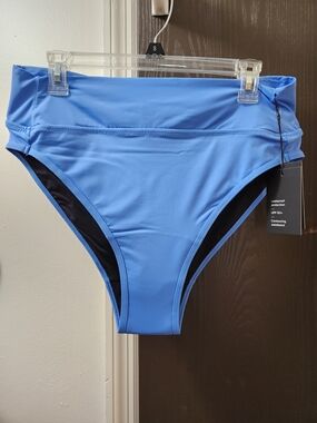 knix Light Blue High-Waist Bikini Bottoms With Leak Protection